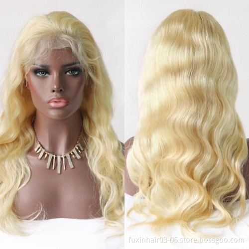 250 density super long 30 inch body wave glueless curly ombre 613 blonde human hair full lace wig